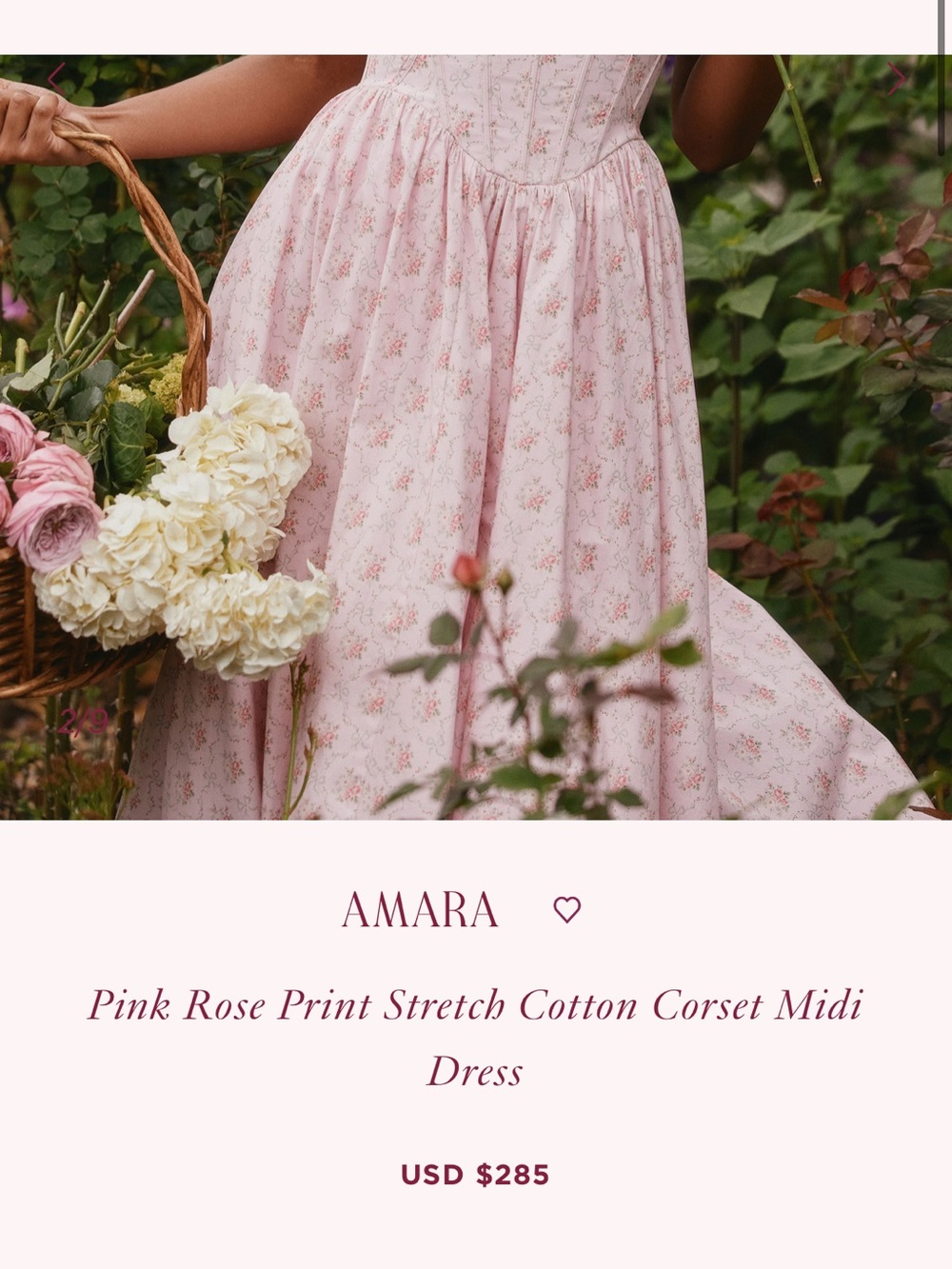 House of CB AMARA
Pink Rose Print Stretch Cotton Corset Midi Dress - Picture 3 of 5